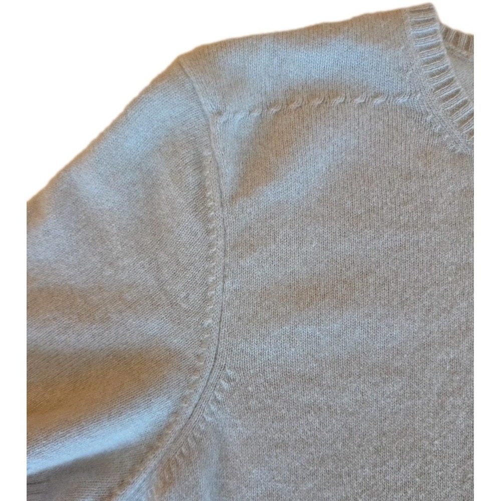 Valerie Stevens Cashmere Sweater Tee Sz PL Pastel Blue Short Sleeve Quiet Luxury - Picture 2 of 9